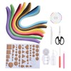14PCS Paper Quilling DIY Kits with 6 Colors Quilling Strips