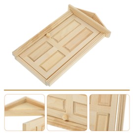 Wooden Dollhouse Door Dollhouse Door 1 12 Scale, Mini Wooden Door, Dollhouse Front Door 1 12 Scale, Mini Wooden Door for Dolls DIY Dollhouse Furniture Accessories 1:12 Wood Door