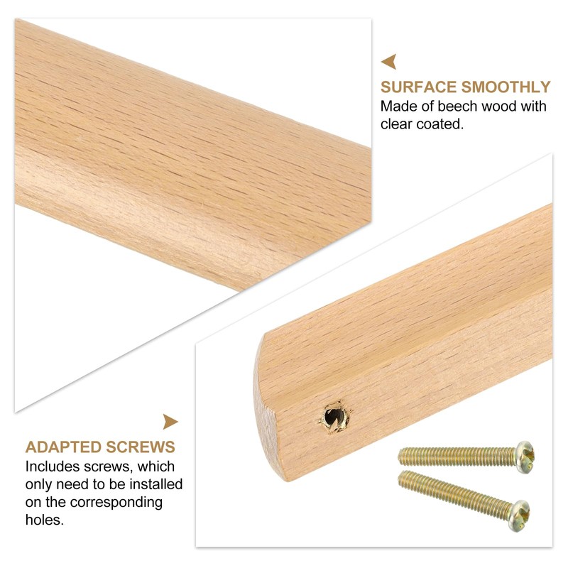 sourcing map 12Pcs Wood Drawer Pulls Handles, 64mm/2.52" Hole Spacing