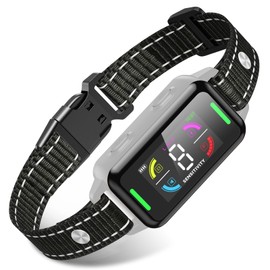 ZEASOYO Dog Bark Collar Automatic Shock Collar Rechargeable Anti-Bark Training Collar Multifunctional Waterproof Dog Stop Barker with 6 Safe Training Modes for Dog Weighing Over 8 Pounds (Grey)