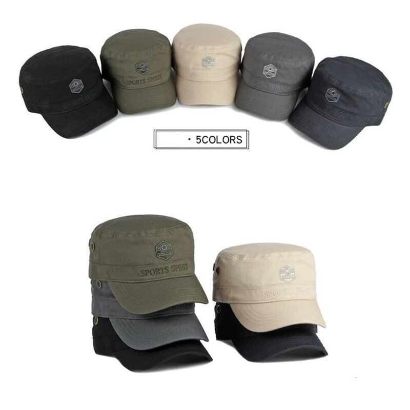 LOJAX Men's Work Cap, Restoration Military Hat, Cotton, Breathable, Casual,