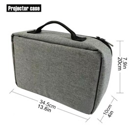 Docooler Home Projector Storage Bag Portable Carrying Case for Projector and Accessories Shockproof Wear-resistant Projector Travel Bag with Smooth Zipper
