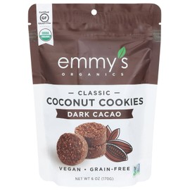 Emmys Organics  Organic Coconut Cookies Dark Cacao   6 Oz