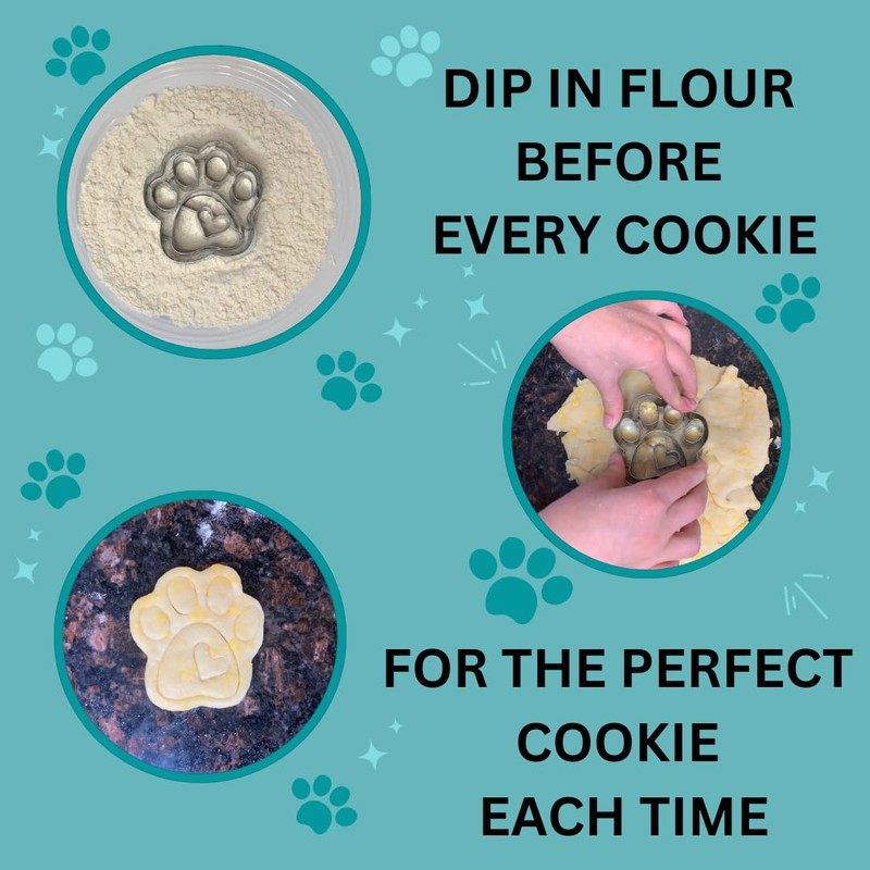Dog Cat Animal Paw Print Cookie Dough Cutter (Paw Print
