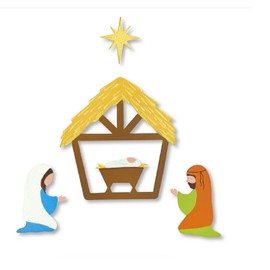 Roeda Brighten Your Life 14752m Christmas Nativity Scene Set of 4 Magnets Made in USA