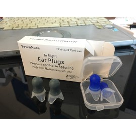 Pressure Reducing Ear Plugs Noise Reducing Earplugs Travel Accessory Silicone Hearing Protection Flight earplugs 2Pairs (Blue+Gray-Child)