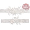 IMOMOTO White Wedding Garters for Bride, Non Slip Silicone Lace