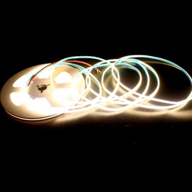 Boarda 12V 3mm COB LED Strip,5M 384LEDs/m Natural White 4000K Dimmable Deformable FOB COB LED Light Ribbon for Bedroom,Cabinet,Home Indoor Decoration (3mm Natural White, 12V)