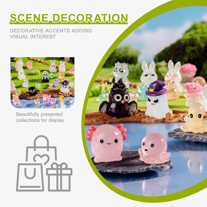 jrootouh 300 Pack Mini Animals Tiny Chicken Figurines Bulk for
