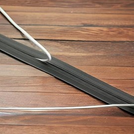 4All Cable Protector 1m Outdoor Wire Cover, Protect Cables & Prevent Trip Hazards Easy to Cut and Quick to Install (Black, 1m)