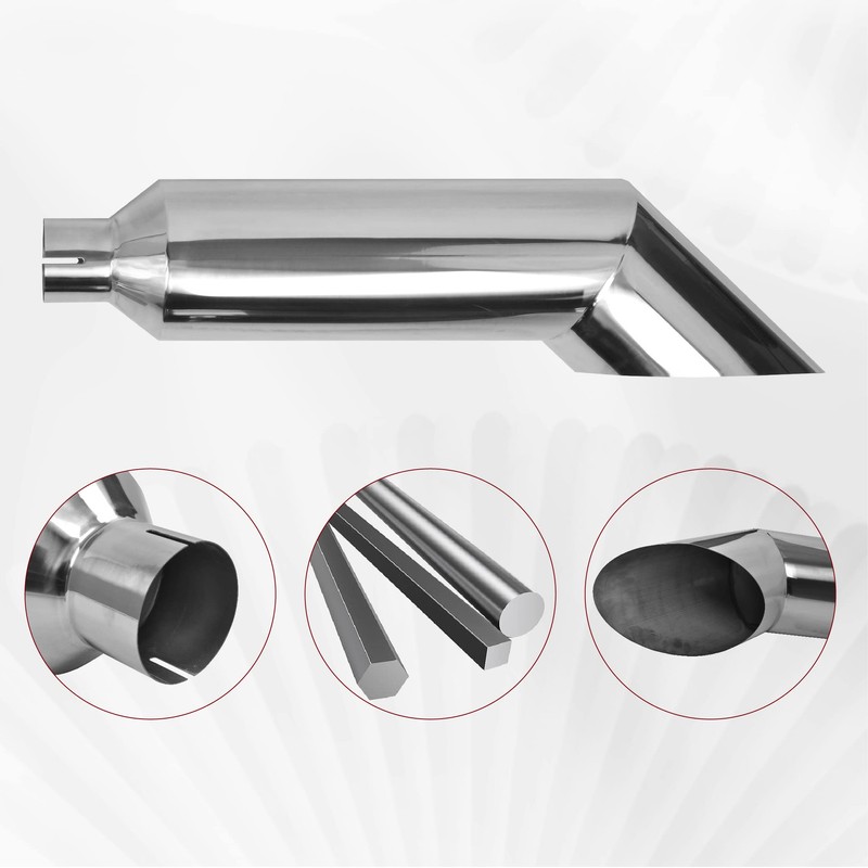 FGJQEFG 5 Inch Inlet 7 Inch Outlet Polished Stainless Steel