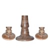 Handmade Mango Wood Eco-Friendly Traditional Wallnut Set of Three 6",15"
