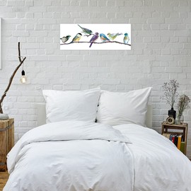 Fine Art Canvas Colorful Spot Canvas Wall Decor by Artist Carol Robinson for Living Room, Bedroom, Bathroom, Kitchen, Office, Bar, Dining & Guest Room - Ready to Hang - 38 in x 14 in