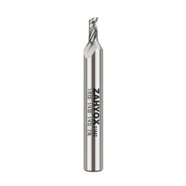 ZahyoX O Flute Upcut Spiral CNC Router Bit, 1/4 Inch Shank Single Flute CNC End Mill, 1/8" Dia x 1/4" CL x 2" OL