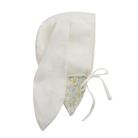 Baby boy Gril Rabbit Bonnet Kids hat Muslin Lined Bear Bunny Easter Child Hat Cotton Fashion Neutral Infant hat Size M (US, Age, 6 Months, 15 Months, White)