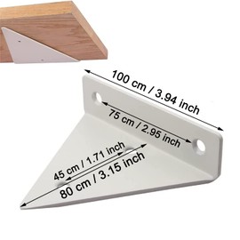 Pack of 4 Floating Shelf Brackets, Triangle Shelf Brackets, Metal Shelf Bracket, Hidden Shelf Bracket, Heavy Duty Shelf Bracket for Stable Load Capacity, Wall Mounting