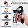 5 en 1 Ejercitador de Mano Ajustable (5-100KG), Antebrazo Ejercitador
