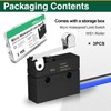 3PCS Waterproof Micro Limit Switch, SPDT 1NO 1NC, IP67 Sealed