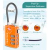 Search Alert TSA Approved Travel Combination Luggage Cable Locks for
