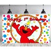 Red Elmo Backdrop for 1st Birthday Party Supplies 5x3ft Cartoon