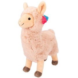 Depesche TOPModel 12755 Cuddly Toy Alpaca with Rose Fur and Button Eyes Approx. 28 cm Plush Toy