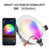 A C100-264V 9W 4.7Inches LEDs RGB+CCT Intelligent Recessed Lighting Downlight