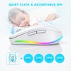PEIOUS Mouse for Laptop Wireless - LED Wireless Mice with