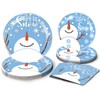 Dreasmt Let It Snow Christmas Tableware Snowman Dinnerware Set, Let