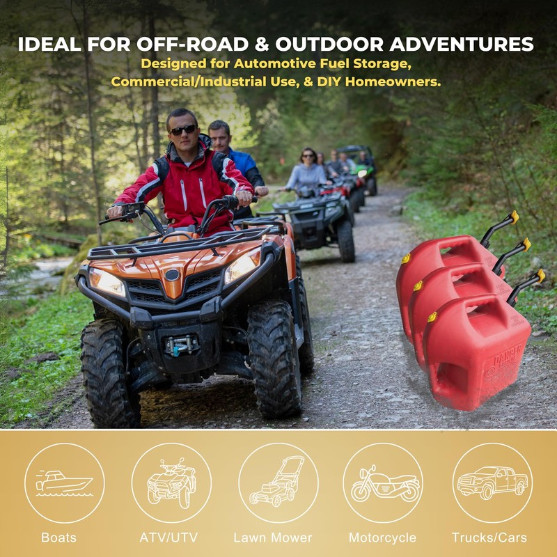 4pcs Yellow Gas Can Vent Caps & 4pcs Gas Can