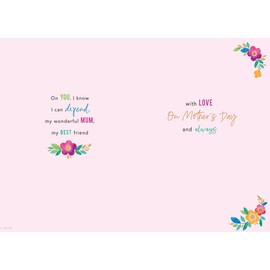 Piccadilly Greetings Mother's Day Card, On Mothers Day Mum - 9 x 6 inches