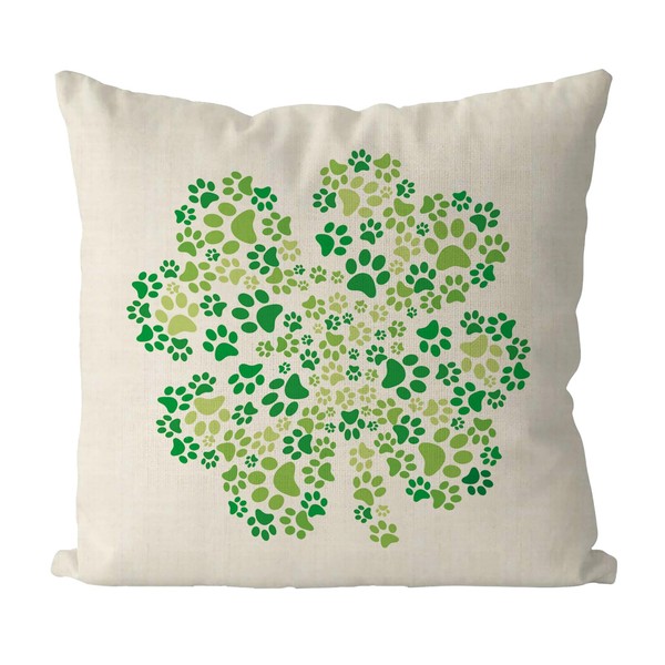 QIONG MENG St Patricks Day Pillow Covers 18x18 Inch Shamrock