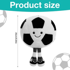 Mineup 25 cm Plush Football Toy, Football Plush Cushion, Football Plush Toy Toy, Football Cushion Plush Toy, Gift for Football Lovers and Boys Girls