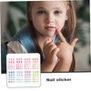 SAFIGLE 8sheets Nail Stickers for Boys and Girls Fake Nails