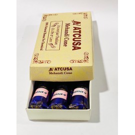 100% Natural Ready to Use Henna Paste Hair Color | Hair Dye Cones | Infused with kesar Oil | 25 gm each | Dark Reddish-Brown Color | Made from Organica henna powder Sourced from Rajasthan India | (25 Grams each cone, 4)