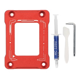 LGA170 Bending Corrector Buckle Professional CPU Bending Corrector Frame with Thermal Paste for Intel 13th and 12th Gen Red