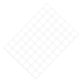 METALLIXITY 70 Pcs Per Sheet Screw Hole Cover Sticker (Diameter 18mm) PVC Shelf Pin Seal Cap Waterproof- For Cupboard, Closet, Furniture, White