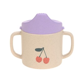 LÄSSIG Happy Fruits Cherry Sippy Cup with Handle and Removable Lid 150 ml