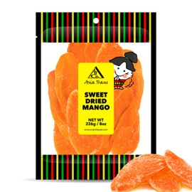 Dried Mango Slices - Preserved Tropical Fruit - Healthy, Vegan, and Low-Sugar - Healthy Non-GMO Gluten Free Snack for Kids & Adults - 8 Ounce