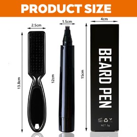 Bart Stift Für Männer, Sofortige Bartfarbe Für Männer, Wasserdicht Und Schweißfest, 4-Zinken-Spitze Für Nahtlose Anwendung, Verbessert Alle Barttypen Mit Vollerem, bartfarbe