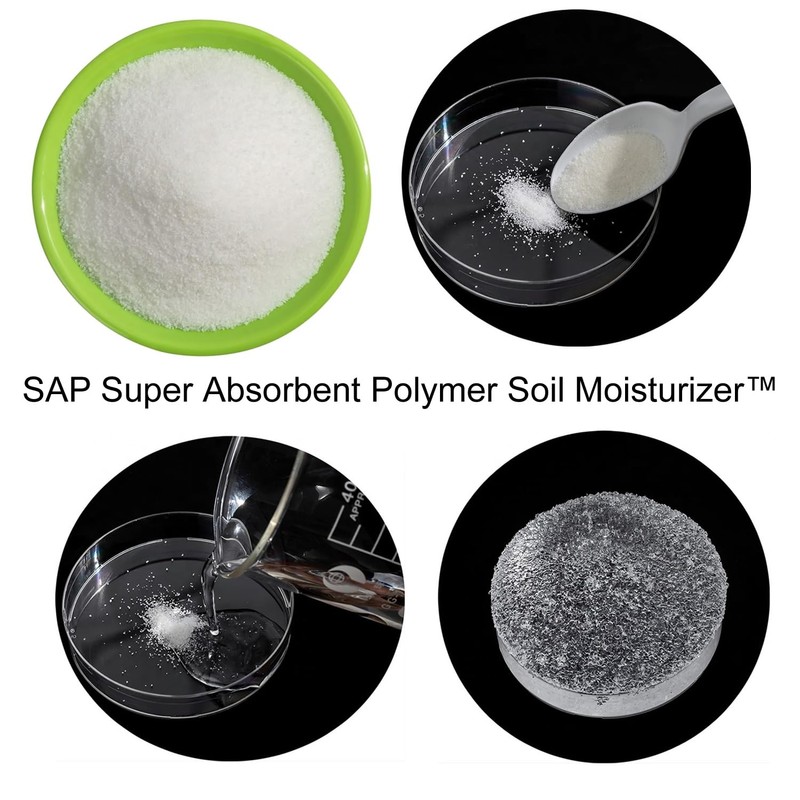 SAP Superabsorbent Polymer Soil Moisturizer & Hydration Enhancer for Plants