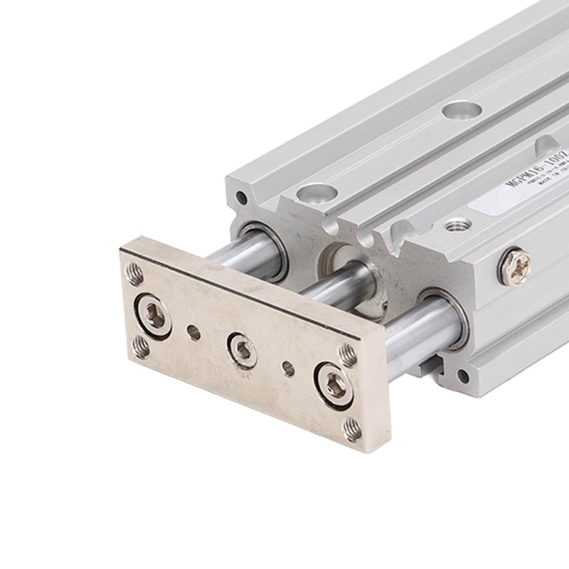 3 Stem Pneumatic Cylinder Aluminum Alloy Double Acting Air Cylinder