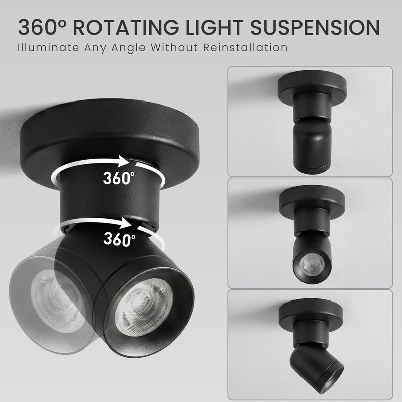 Opulux LED Dimmable Indoor Ceiling Spot Light, Hardwire Directional Fixture
