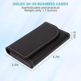 YURU Minimalist Business Card Holder, RFID Blocking Wallet, Sheepskin Wallet with Magnetic Closure, Slim Credit Card Wallet, For Home, Office and Business, Black