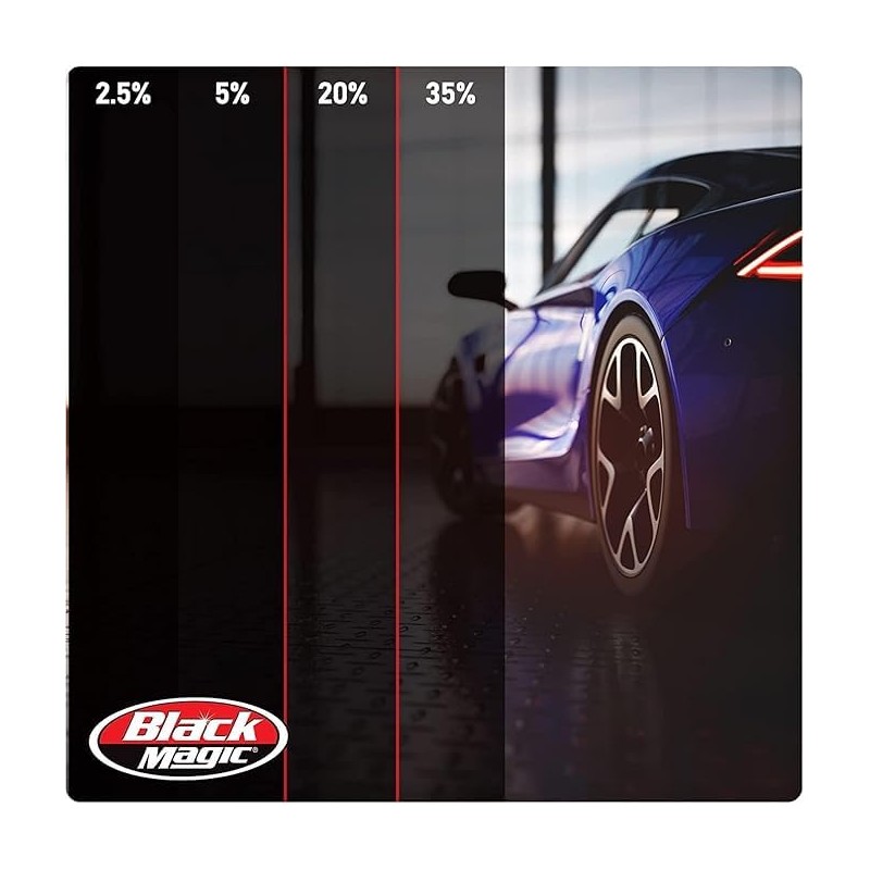 Black Magic Select 20% VLT Tinted Window Film, Scratch-Resistant Tint