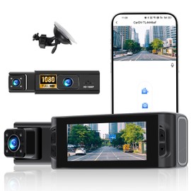 3 Dash Camera for Cars,4K Full UHD Car Camera Front Rear Inside with WiFi APP Control for Cars,3.6 inch Dashcams for Cars with IR Night Vision,Loop Recording,24H Park Monitor Motion Detection