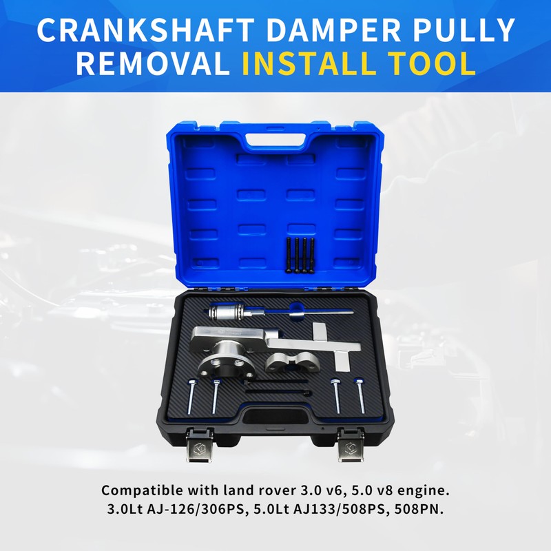 Crankshaft Pulley Puller Tool, Crankshaft Damper Remover Puller with Jaguar