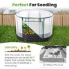 KING BIRD Raised Garden Bed with Cover Galvanized Oval Planter