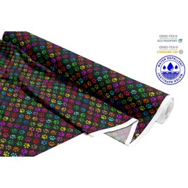 HEKO PANELS Oxford Fabric, Waterproof, Sold by the Metre, Canvas Fabric, Polyester Fabric for Sewing, Sewing Fabrics, Furniture Fabrics, Decorative Fabrics, Crafts, Waterproof, Opaque, Paws,