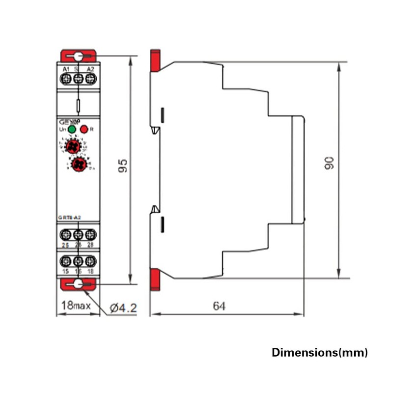 GRT8-B1 AC/DC 12V~240V Delay Time Relay Mini Power Off Delay