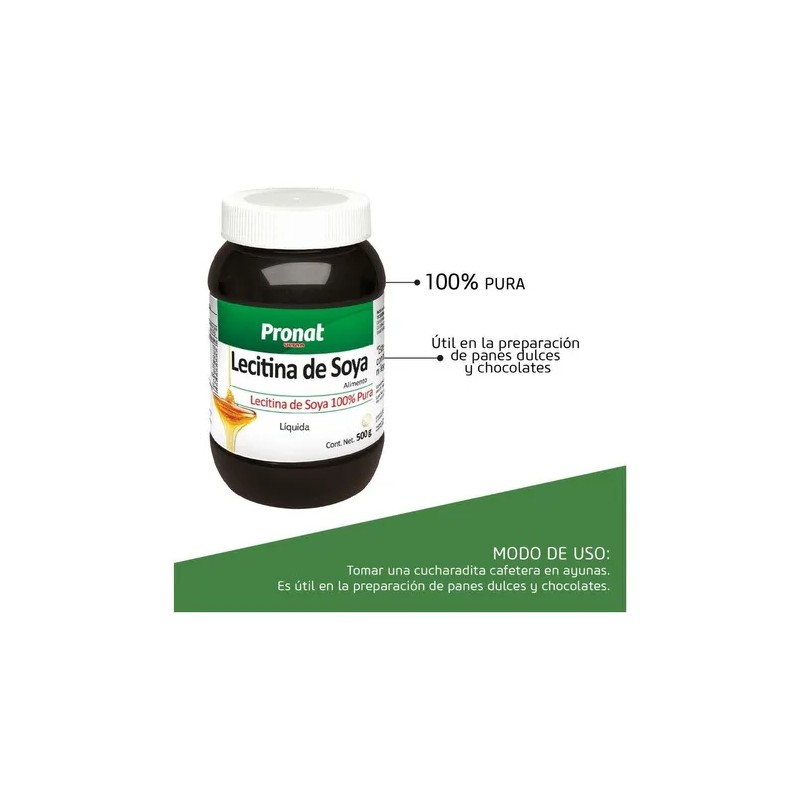 Suplemento Lecitina De Soya Pura Líquida (500 Gr) - Pronat